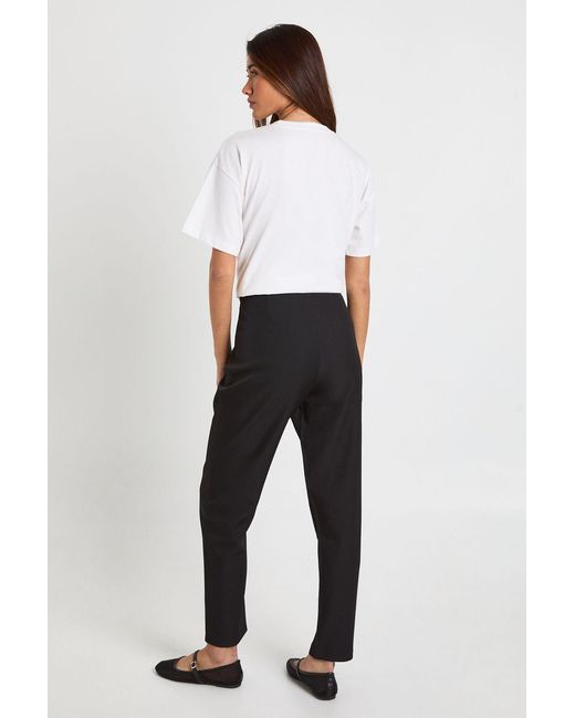 Boohoo White Basics Tailored Tapered Trouser