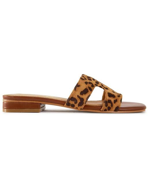 V.Gan Brown Vegan Bok 2 Slide Sandals