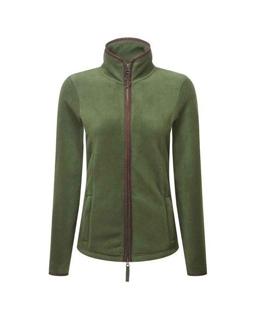 PREMIER Green Ladies Artisan Contrast Trim Fleece Jacket (Moss/)