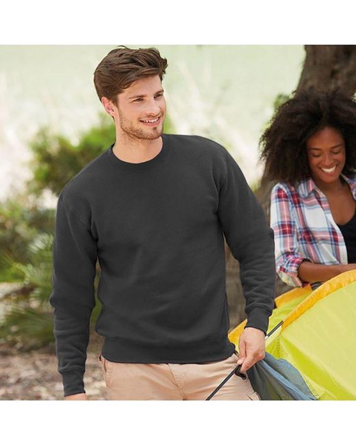 Fruit Of The Loom Gray Premium 70/30 Set-In Sweatshirt