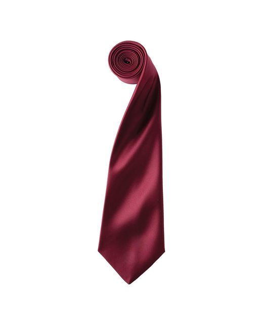 PREMIER Red Adult Colours Satin Tie