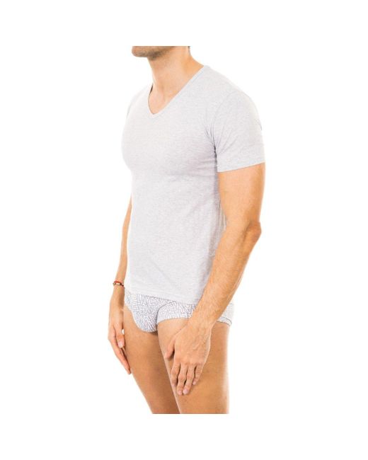 Replay T-shirt Met Korte Mouwen En V-hals M351001 in het White voor heren