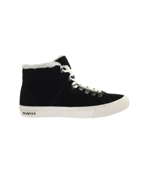 Seavees Black Carmel Coast Lace-Up Suede Leather Shoes