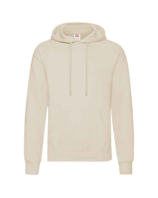 Fruit Of The Loom White Adults Classic Hooded Sweatshirt