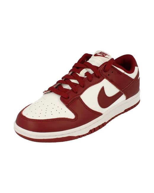 Nike Red Dunk Low Retro Trainers for men