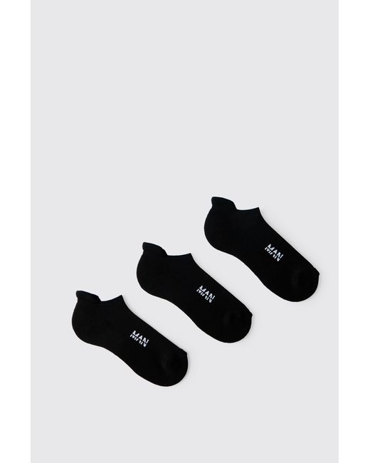 BoohooMAN White Active Gym Trainer Sock 3 Pack for men