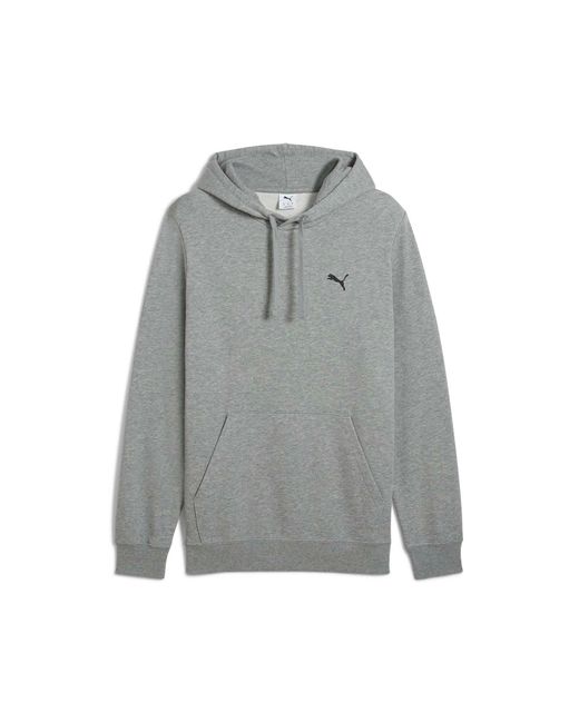 PUMA Gray Small Logo Hooded Sweat for men