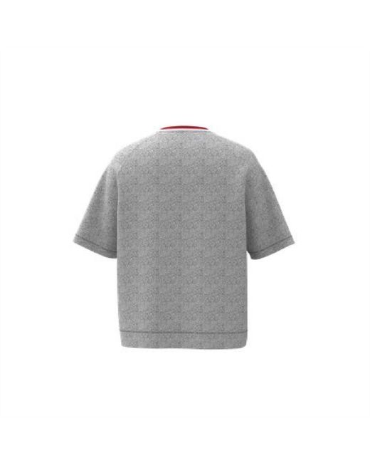 HUGO Gray Jaxon Short Sleeve Sweatshirt for men