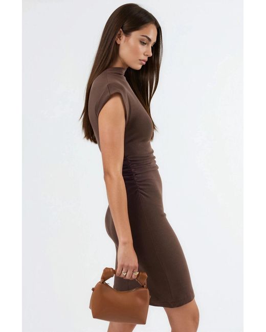 Busem Brown Sleeveless Bodycon Mini Dress