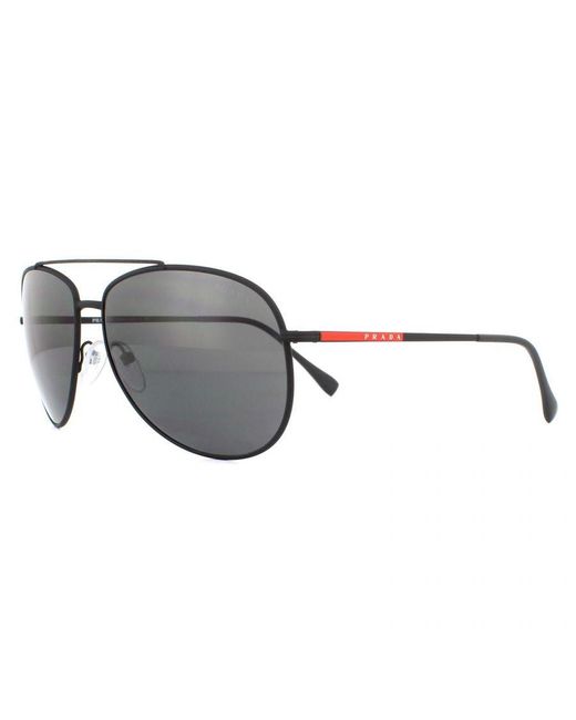 Prada Sport Gray Sunglasses Ps 55Us Dg05S0 Rubber Metal for men