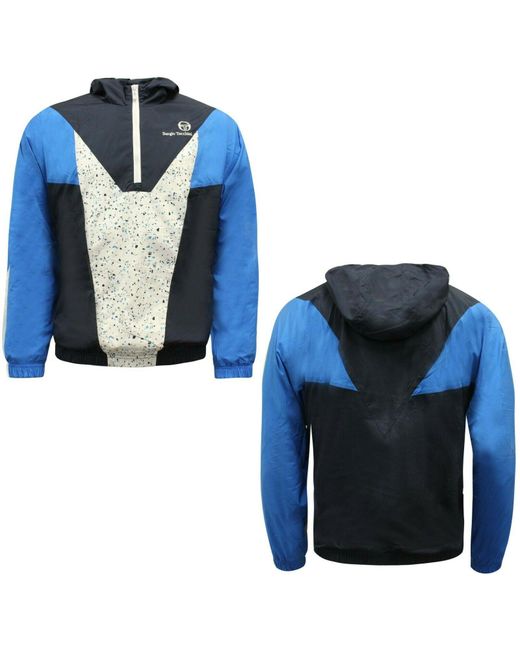 Sergio Tacchini Blue Coltan Zip Up Track Top Hooded Jacket 38031 216 Ee111 for men