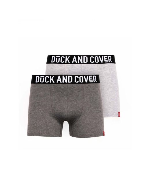 Duck and Cover Gray Darton Marl Boxer Shorts (Pack Of 2) Marl) for men