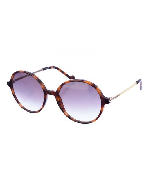 Liu Jo Purple Acetate And Metal Sunglasses With Oval Shape Lj729S
