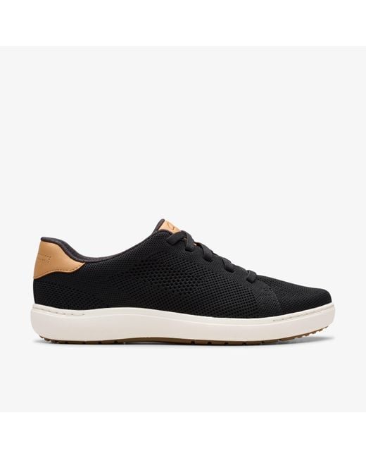 Clarks Black Nalle Walk Knit Trainers