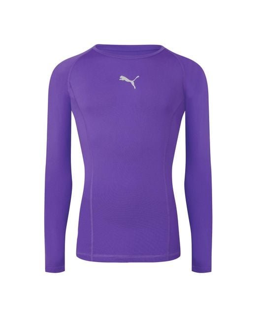 PUMA Purple Liga Baselayer Tee Ls T-Shirt for men