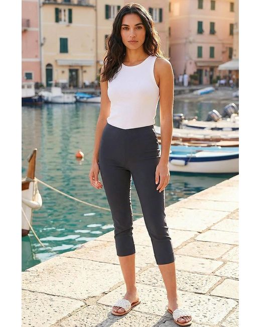 Roman Blue Cropped Stretch Trouser