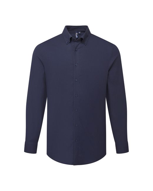 PREMIER Blue Supreme Oxford Long-Sleeved Formal Shirt for men