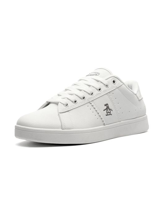 Original Penguin White Steadman Memory Foam Trainers for men