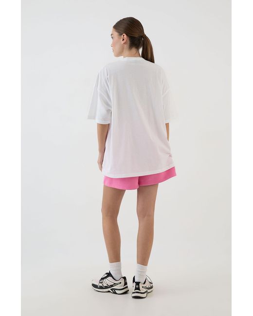DSGN Studio Pink Shell Print Oversized T-Shirt