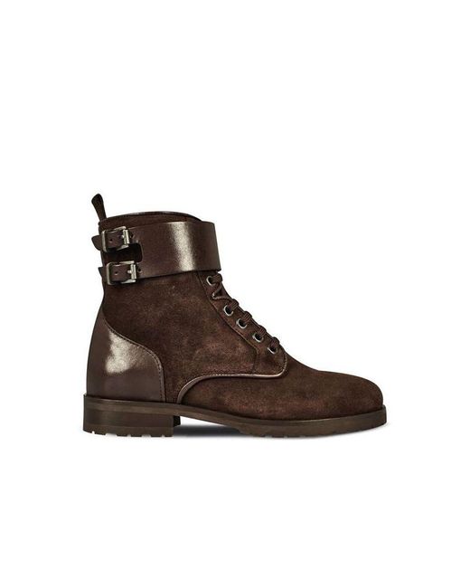 Reiss Brown S Artemis Tmbled Ankle Boots