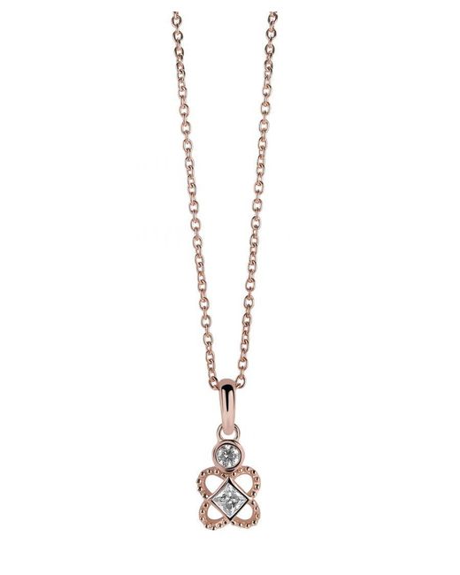 Orphelia Black 925 Sterling Chain With Pendant