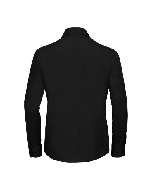 Russell Black Collection /Ladies Poplin Easy-Care Long-Sleeved Shirt