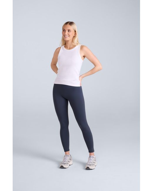 Mountain Warehouse Blue 'Leah' High Rise Leggings Moisture Wicking Stretchy Bottoms Polyamide