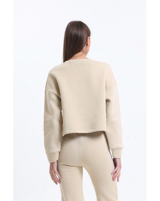 Hiccup Natural Round Neck Basic Sweatshirt