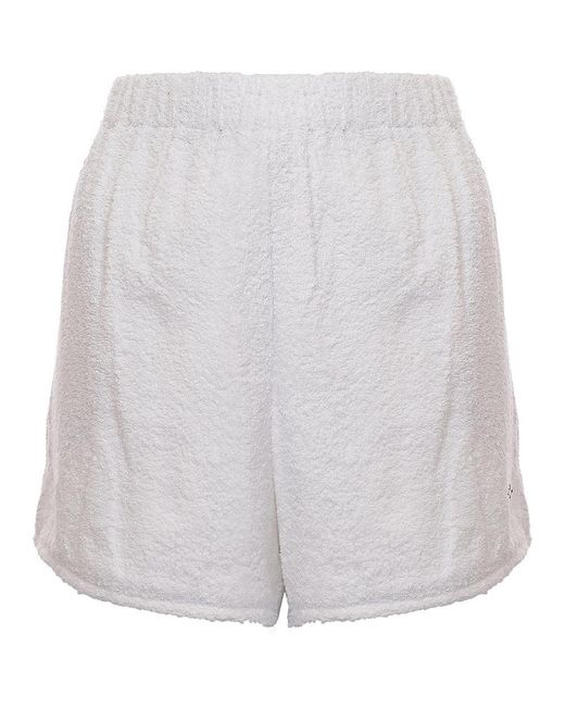 Prada White Icon Terry Cloth Shorts