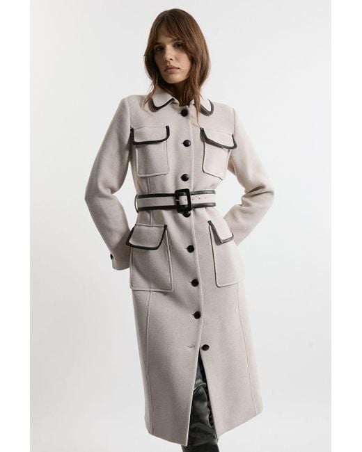 Italian Wool Karen Millen Investment Coat Karen Millen Italian