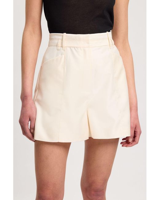 Karen Millen Black Tailored Satin Shorts