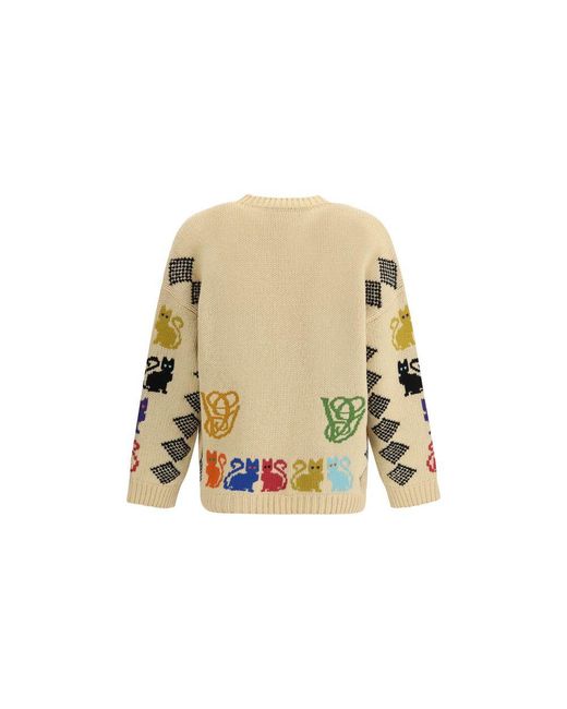 Valentino Multicolor Fleece Wool Cardigan for men