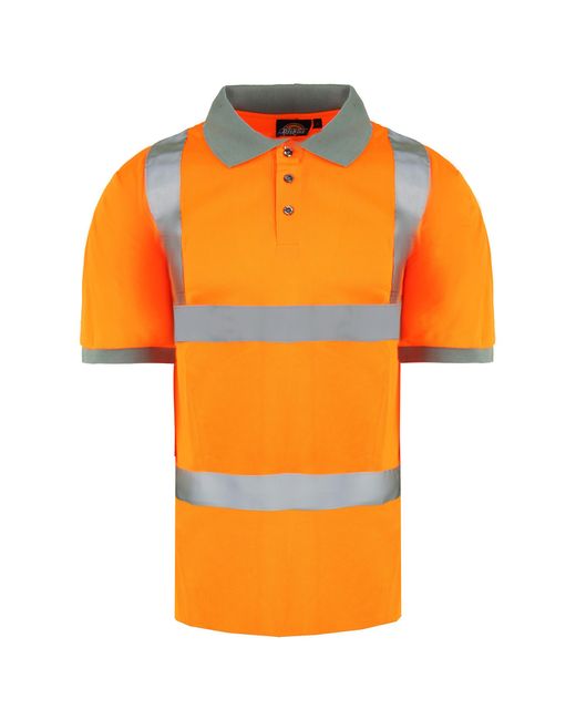 Dickies Orange High Visibility Safety Polo Shirt for men