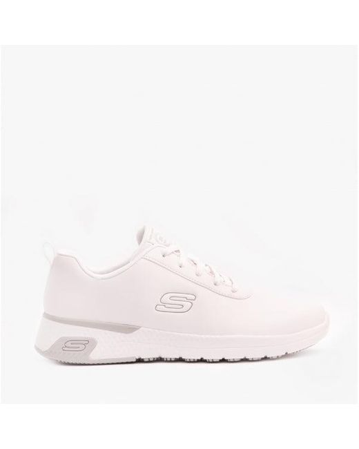 Skechers Pink Marsing Gmina Sr Ladies Occupational Trainers Leather