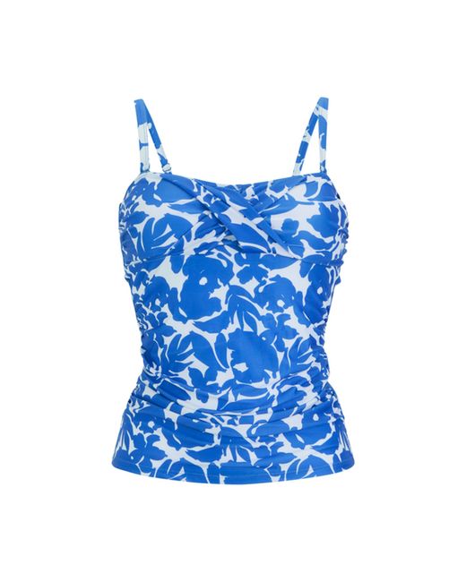 Regatta Blue Ladies Aceana Iii Floral Tankini Top (Multicoloured)