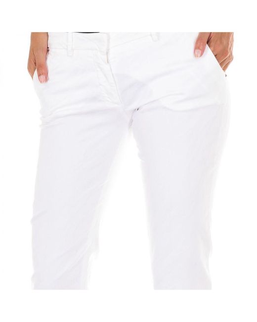 Met White Elastic Fabric Pirate Pants 70Dbf0508-O025