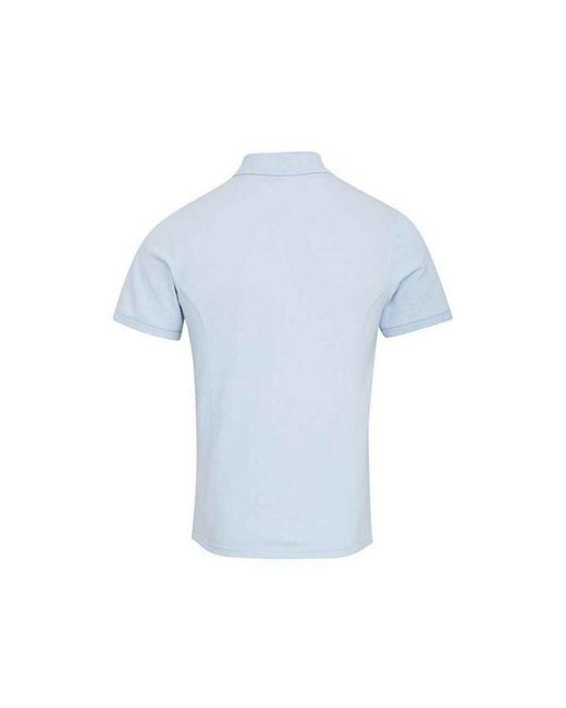 PREMIER Blue Coolchecker Plus Piqu Polo Shirt (Light) for men