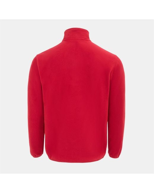 Donnay Red Quarter Zip Fleece Jacket for men
