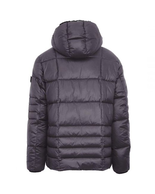 Philipp Plein Gray Small Circle Logo Quilted Jacket for men