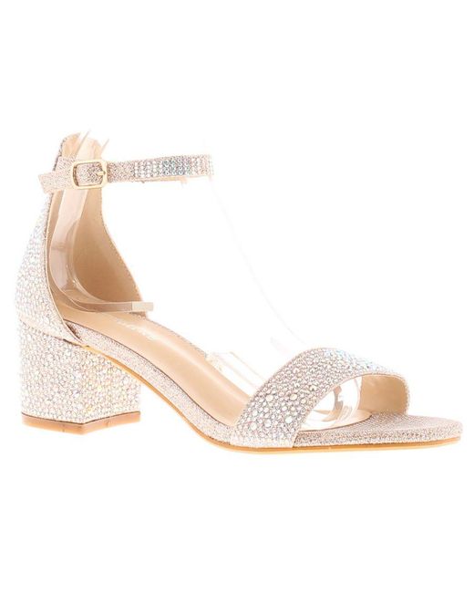Platino Natural Sandals Heels Shoes Dream Buckle Yellow Gold