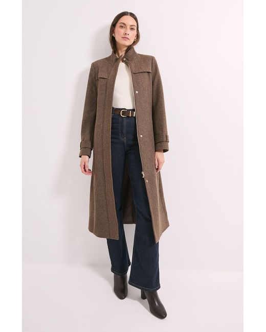 Wallis Gray Principles By Funnel Neck Coat