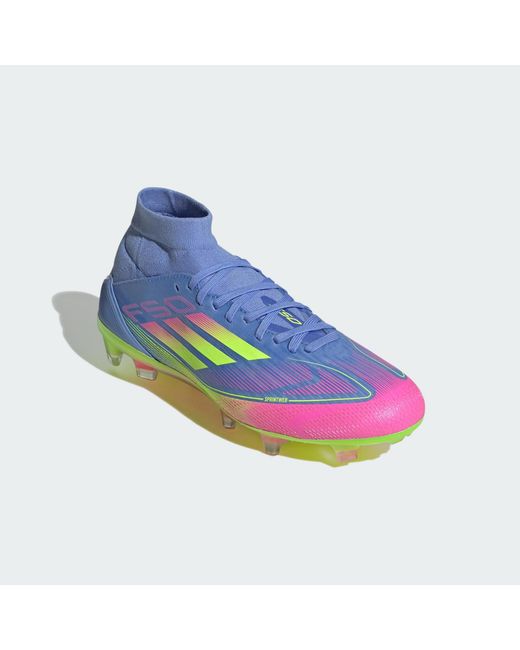 Adidas Originals Blue F50 Pro Mid Firm Ground Boots