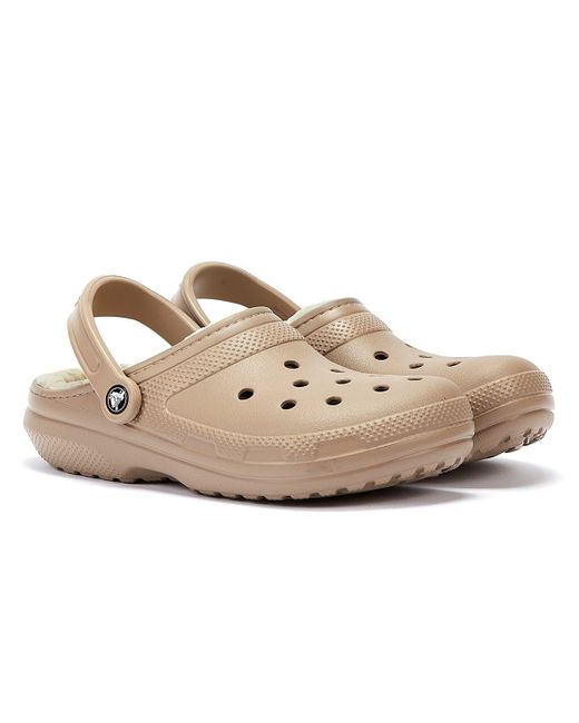 CROCSTM Natural Klassische Gefütterte Clogs Pilz/Knochen Sandalen