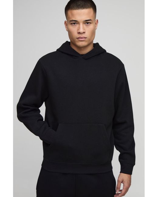 BoohooMAN Blue Basic Regular Fit Over The Head Hoodie for men