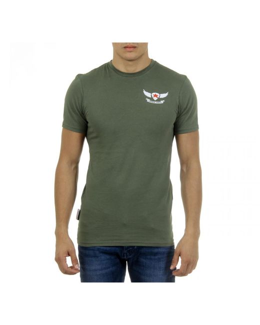 Andrew Charles by Andy Hilfiger Green T-Shirt Short Sleeves Round Neck Keita for men
