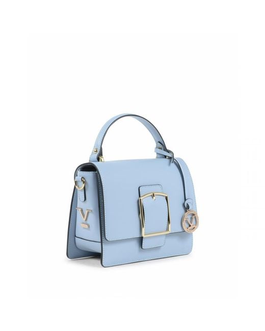 Versace 19.69 Abbigliamento Sportivo Blue 19V69 Handbag Light V505 52 Ruga Cielo Leather