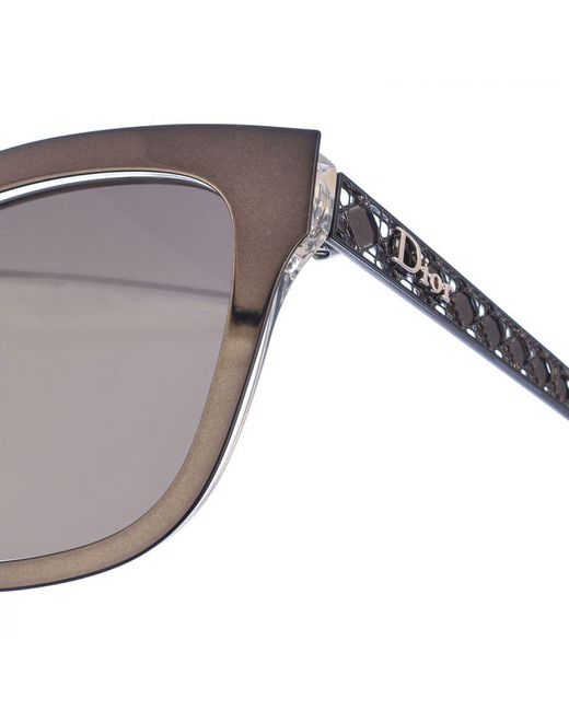 Dior Gray Ama1F Butterfly-Shaped Metal Sunglasses for men
