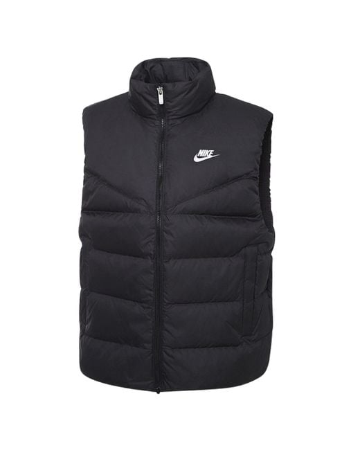 Nike Zwart Donsjack in het Blue