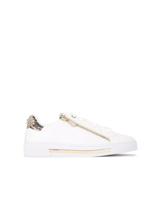 Carvela Kurt Geiger White Diamond Zip Sneakers