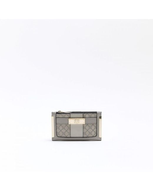 River Island White Mini Purse Ri Monogram